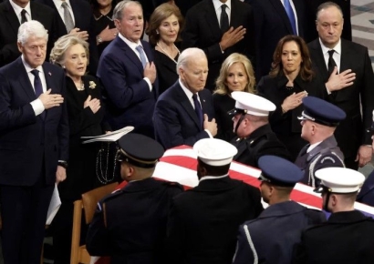 "굿바이 카터" 카터 전 美 대통령 국장…전·현직 대통령 총집결