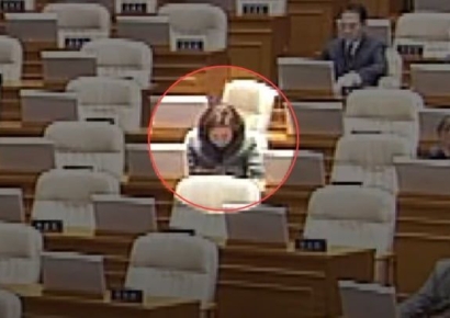 "휴대폰 보고 있었는데 잤다고?"…김민전, 꾸벅 논란 반박