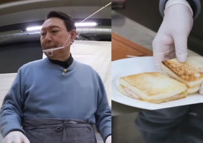 尹 '체포 직전' 만든 샌드위치, 대선 때도 만들었다