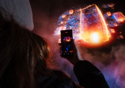 삼성전자, 英 런던서 갤럭시 언팩 티저 홀로그램 쇼