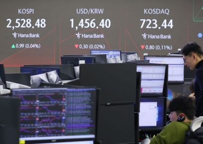 코스피, 외인·기관 순매도에 2520선 약보합