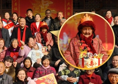 "계단 오르내리기도 문제없어"…124세 中 할머니의 장수 비결은