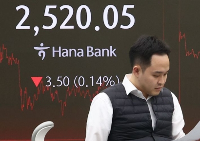 코스피, 외국인 매도 공세에 약보합 마감