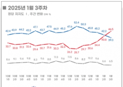 구속된 尹대통령 소속정당이 '지지율 1위'…여론조사 어떻게 된건가[정국돋보기]