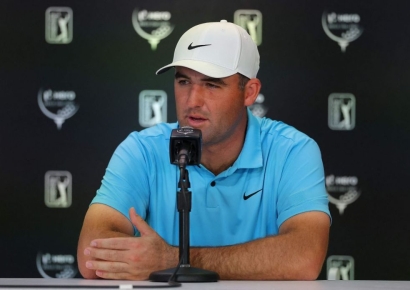 오른손 수술 이후 재활 셰플러 "다음 주 복귀해야죠"