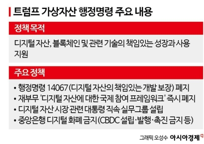 트럼프, 가상자산 '광폭행보'…대통령 직속 실무그룹 신설