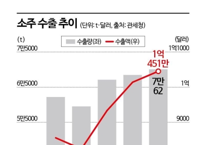 [2025주류시장]①2년 연속 1억불 '수출고'…K-소주, 글로벌 날개 '시동'