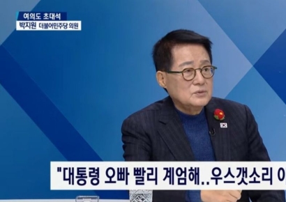 "'오빠, 빨리 계엄해' 김건희 여사가 부추겼을 것"…박지원, 재차 주장 