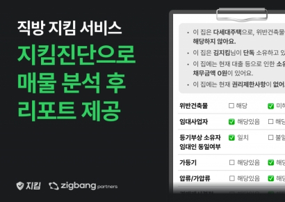 직방, 매물 정보 분석 강화…'지킴' 서비스 새 단장