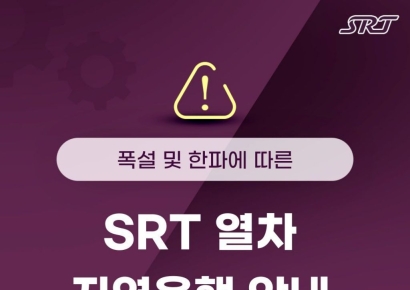폭설·한파에 SRT 감속 운행…일부 최대 28분 지연