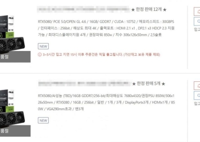 "1초 컷이었다"… 엔비디아 RTX 50, 출시 첫날 '완판'