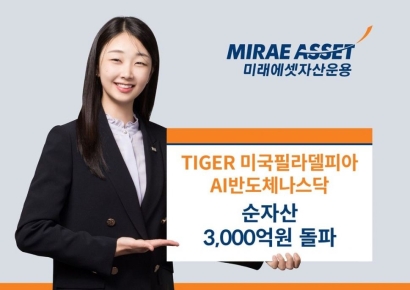 미래에셋, TIGER 미국필라델피아AI반도체나스닥 ETF 순자산 3천억 돌파