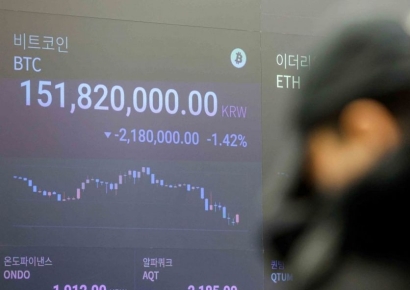 [포토] 미국발 무역 전쟁 우려 '비트코인 10만 달러 밑으로 급락'
