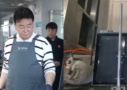 백종원 신고 당한 장면 보니…"가스통 옆에서 기름 끓는 요리"