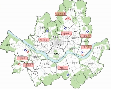 서울시, 모아타운 대상지 12개소 토지거래허가구역 지정