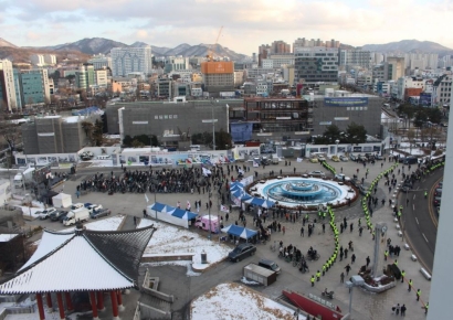 한파 속 광주 도심서 '윤석열 탄핵 찬반' 집회