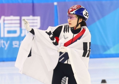 [속보]최민정·김길리 동계AG 女쇼트트랙 1000m 金·銀