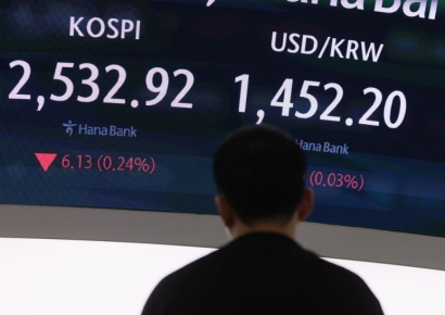 [포토] 코스피, 외국인 매도세에 하락 출발