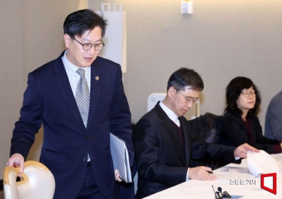[포토] 경제관계차관회의 참석하는 김범석 1차관