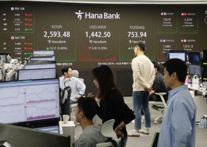 [포토] 분주하게 움직이는 딜링룸