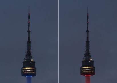 서울·도쿄타워 동시에 환한 빛 밝혔다…한일수교 60주년 기념