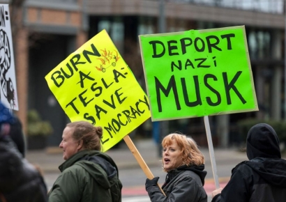 "테슬라 불태우자"…'美 최고 실세' 머스크 행보에 테슬라 불매 확산