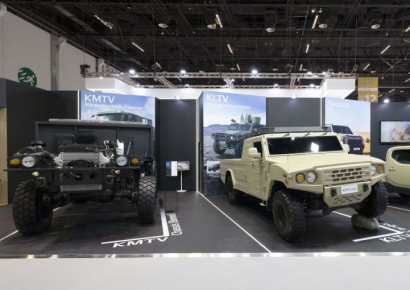 기아, 중동 방산 전시회서 군용차·타스만 공개