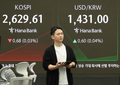 코스피, 2620선 하락 마감…엔비디아 호실적 효과 미미