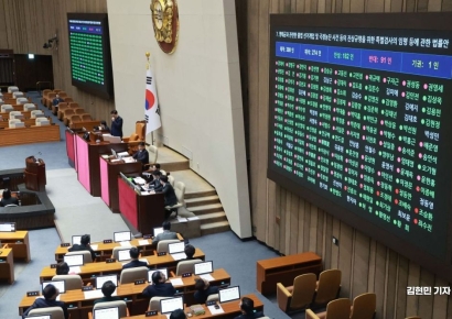 [포토] 명태균 특검법, 야당 주도로 국회 본회의 통과