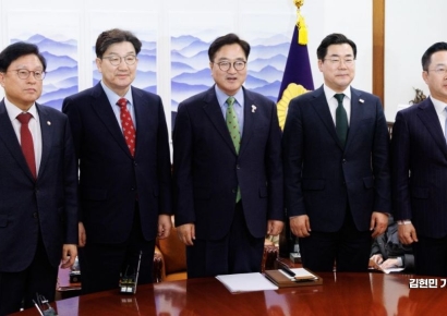 [포토] 국회의장-양당 원내대표 회동