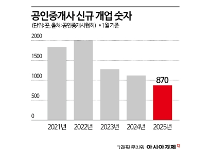 "바닥인 줄 알았는데 지하실이…" '2550→870' 역대 최저 공인중개사 개업