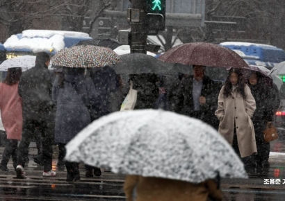 [포토] 출근길 반짝 폭설