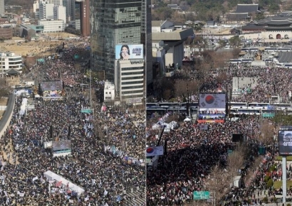 尹 탄핵 선고 임박…'파면하라' vs '기각해야' 휴일에도 이어지는 찬반 집회 