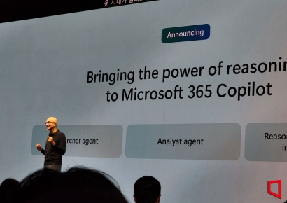 나델라 MS 회장, AI비서 '리서처'와 '애널리스트'  한국에서 최초 공개