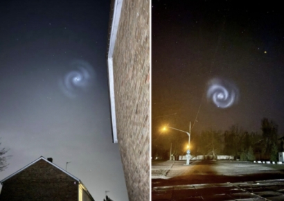 유럽 하늘에 나타난 '나선형 푸른빛'…머스크 때문?