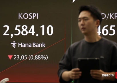 [포토] 관세 영향, 코스피 하락 출발