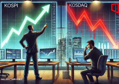 벌어지는 수익률 격차, 코스피 오르는데 코스닥 부진