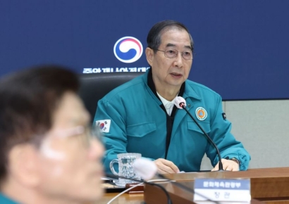 韓대행 "이번 산불, 역대 최대…이재민에 모든 행정·재정 지원" 