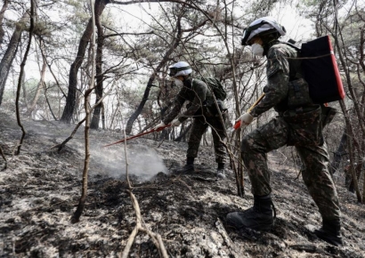 軍, 산불진화에 장병 600여명·헬기 49대 투입