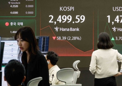 [포토] 2500선 이탈한 코스피