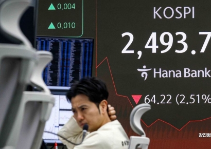 [포토] 공매도 재개 첫 날, 코스피 2500선 하향 이탈