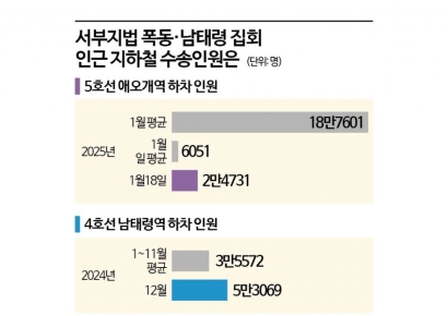 찬탄·반탄 시위에 지하철도 들썩…"무정차 이유 있었네"