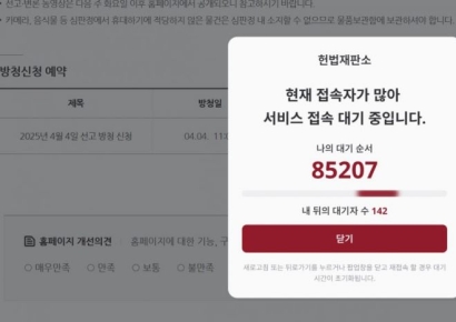 尹 탄핵심판 일반 방청 '20자리'에 10만명 몰려…경쟁률 '4818대 1'