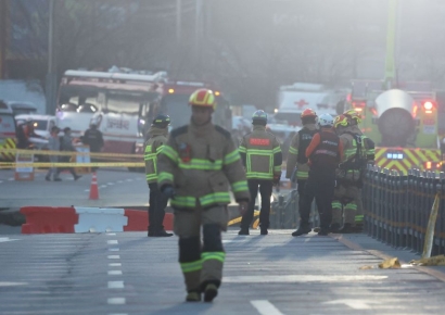 광명 신안산선 붕괴 현장 찾은 박상우 국토부 장관 "인명구조 총력"