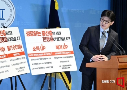 [포토] 한동훈 “3·4·7로 성장하는 중산층 시대 열겠다”