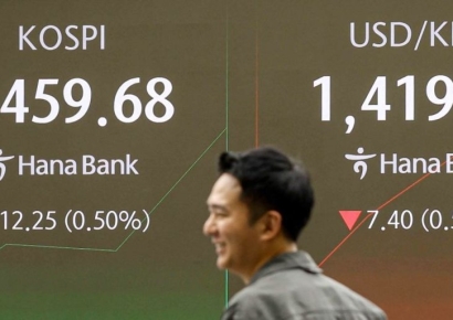 [포토] 1410원대 까지 떨어진 원달러 환율