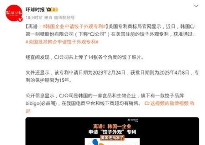 "만두는 중국 전통음식" 中관영매체, 만두디자인 특허낸 韓기업 비난