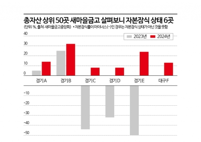 [단독]우량금고와 합병했는데도 자본잠식…총자산 상위 50곳 살펴보니