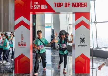 555m 국내 최고 수직 마라톤…롯데월드타워 '스카이런' 성료