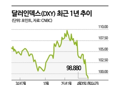 믿었던 달러에 발등…관세전쟁 피해 '투자 피난'